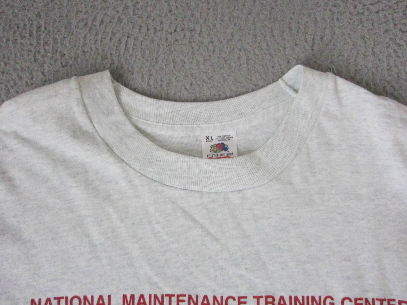 Vintage Military Shirt Adult Extra Large XL Gray T Single Stitch Mens gallery