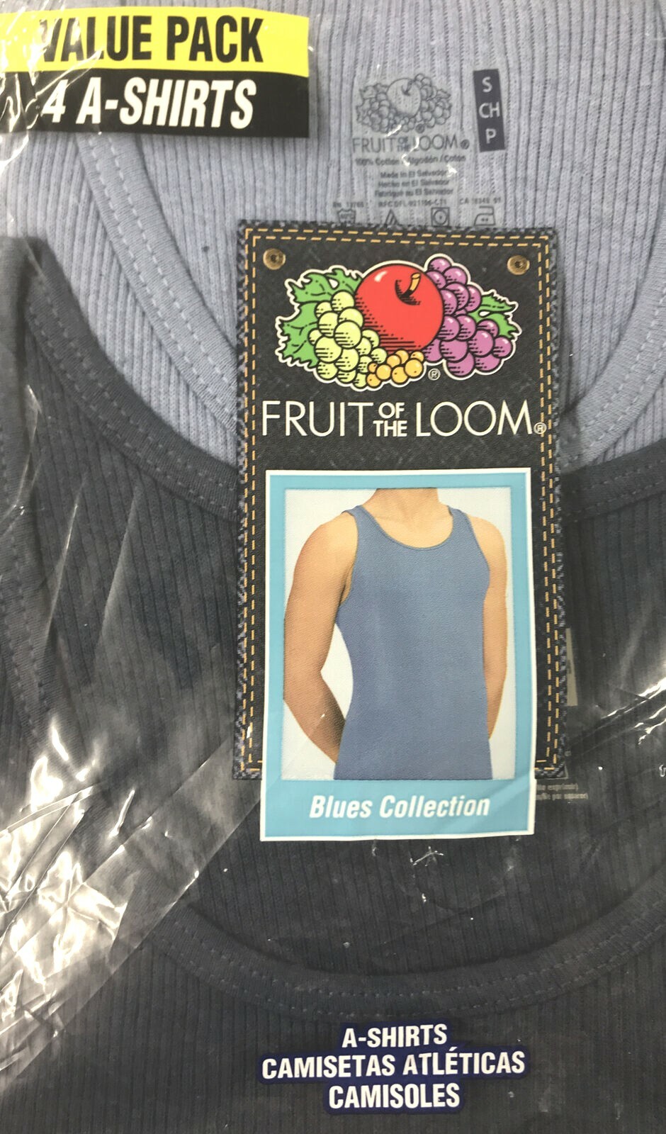 Lot of 4 New Fruit of the Loom Men's All Seasons A-Shirts size Small (34-36 in.) gallery