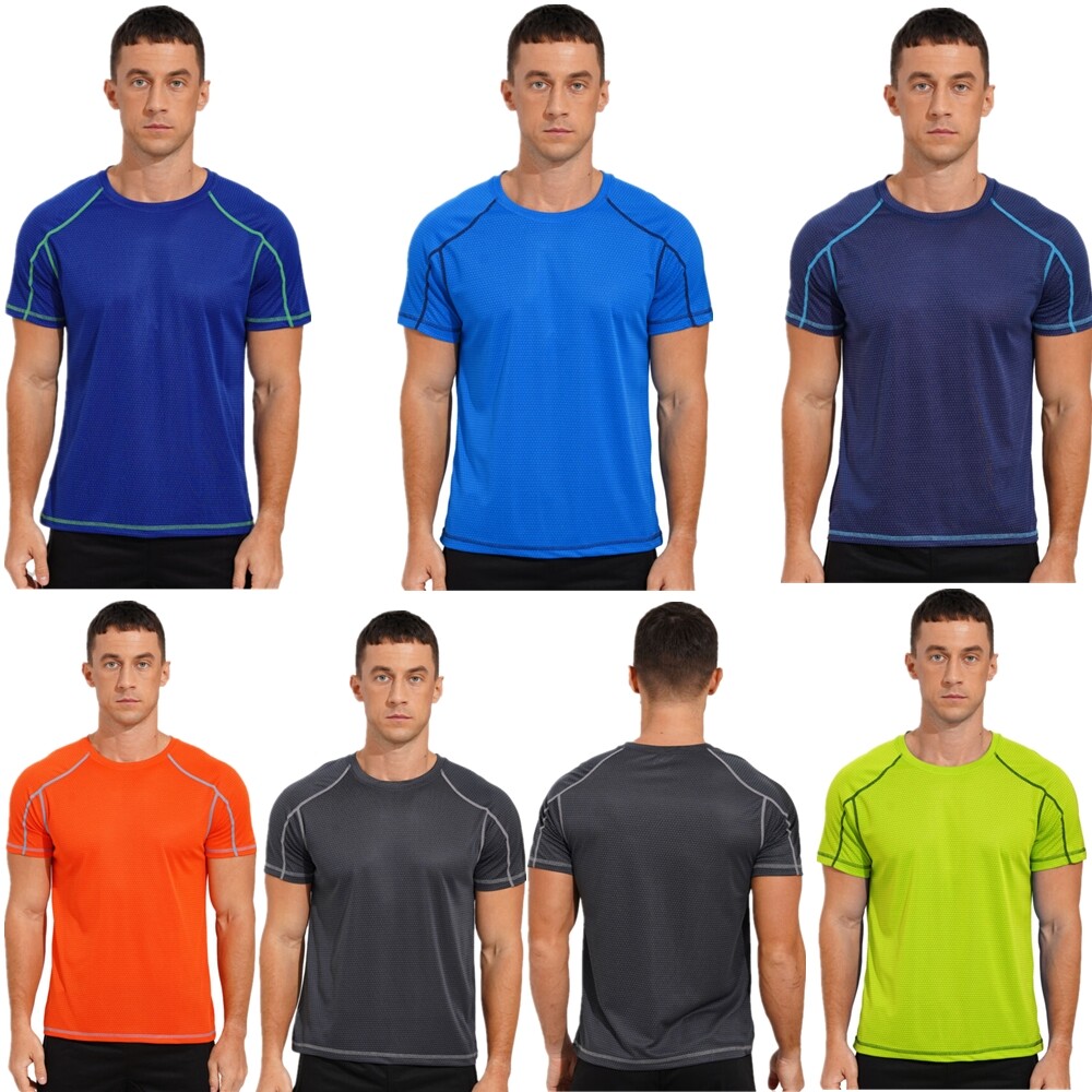 Men's Quick Dry Rash Guard Swim Shirt Sun Protection UPF 50+ T-Shirt Running Top gallery