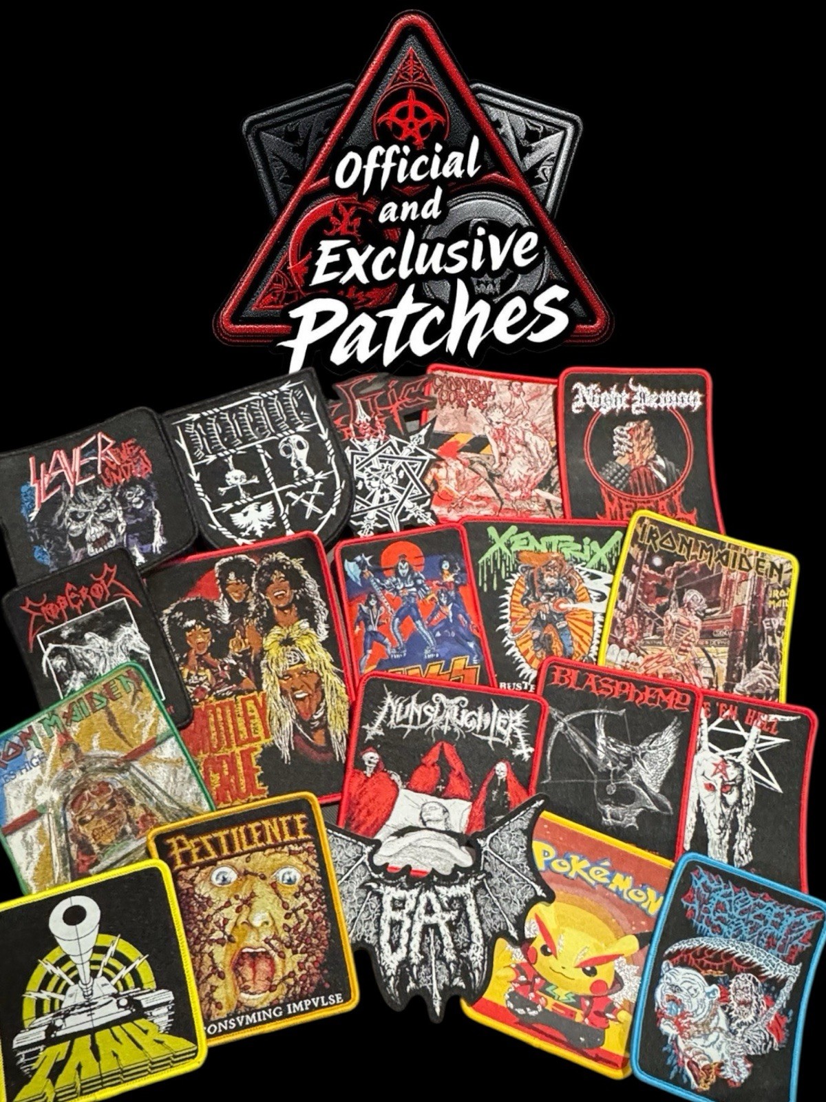 Official & Exclusive Woven Patch Hard Rock Heavy Thrash Death Black Metal 2 gallery