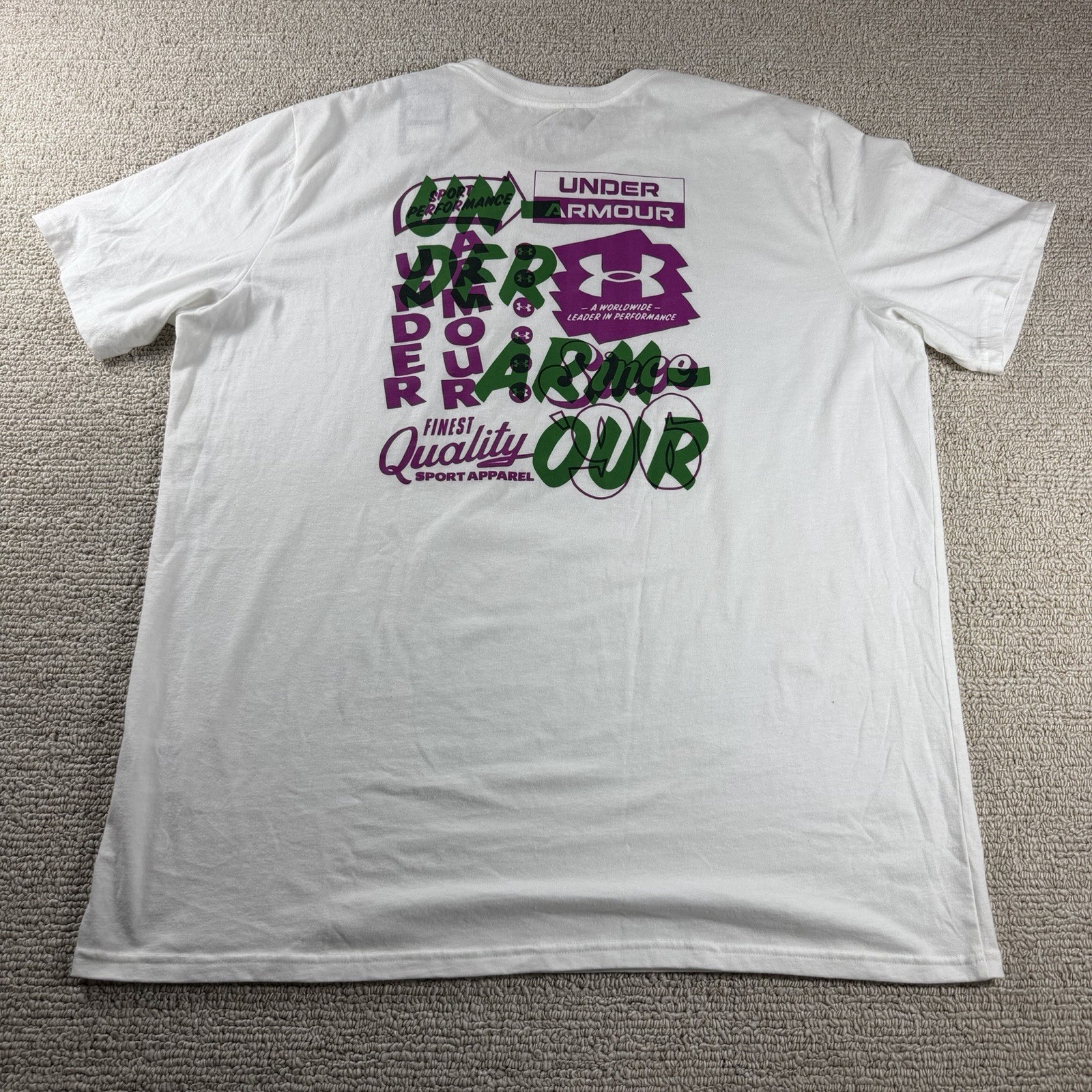 Under Armour Vintage Type Loose Fit Graphic T-Shirt White Men's Size XXL gallery