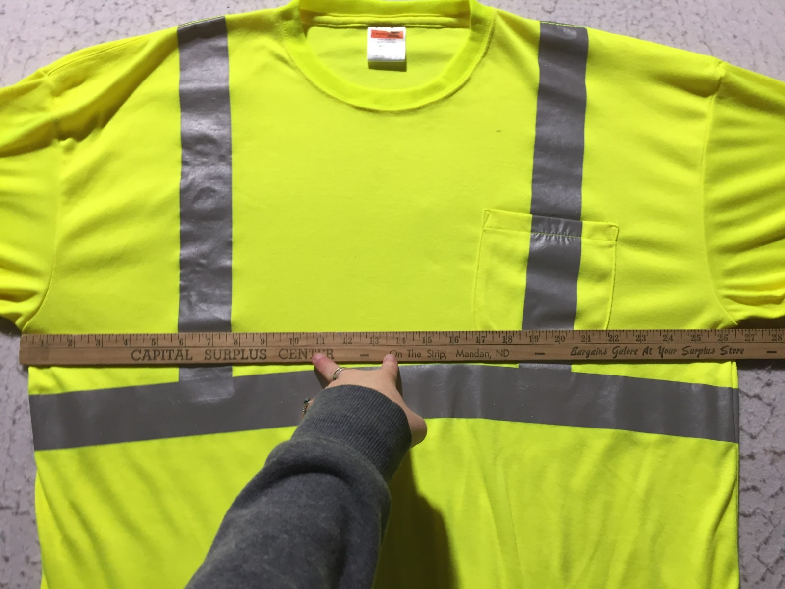 Corner Stone High Visibility T Shirt Mens 2XL Yellow Short Sleeve Crew Pocket gallery