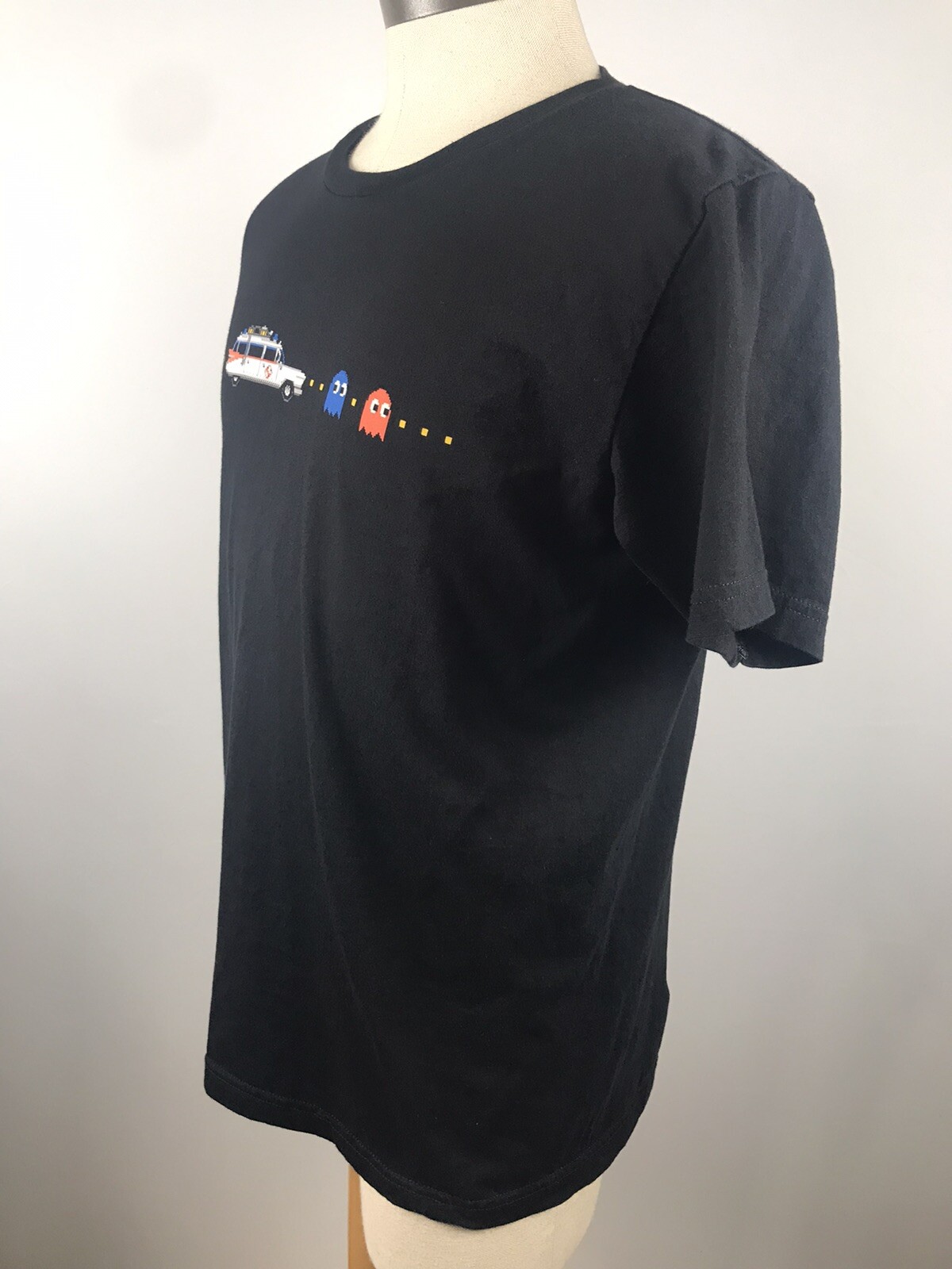 American Apparel T-Shirt Mens Large Crew Neck Tee Ghostbusters Play Pac-Man gallery