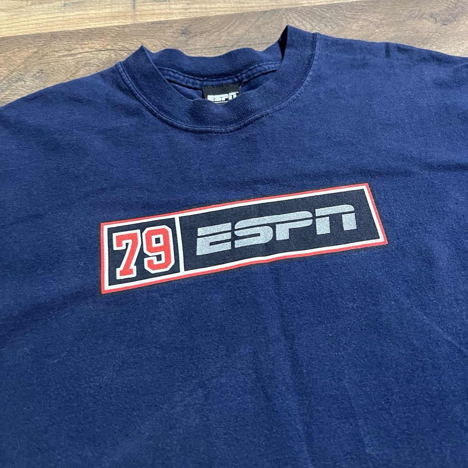 Vintage 90s ESPN 79 Radio Sportscenter T-Shirt Mens Size M Medium Blue gallery