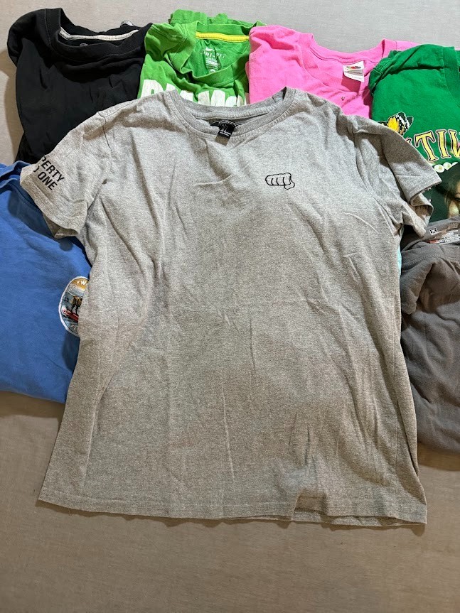 Lot of 8 Vintage & Modern Shirts Assorted Brands Mens Large Pullover Tee. gallery