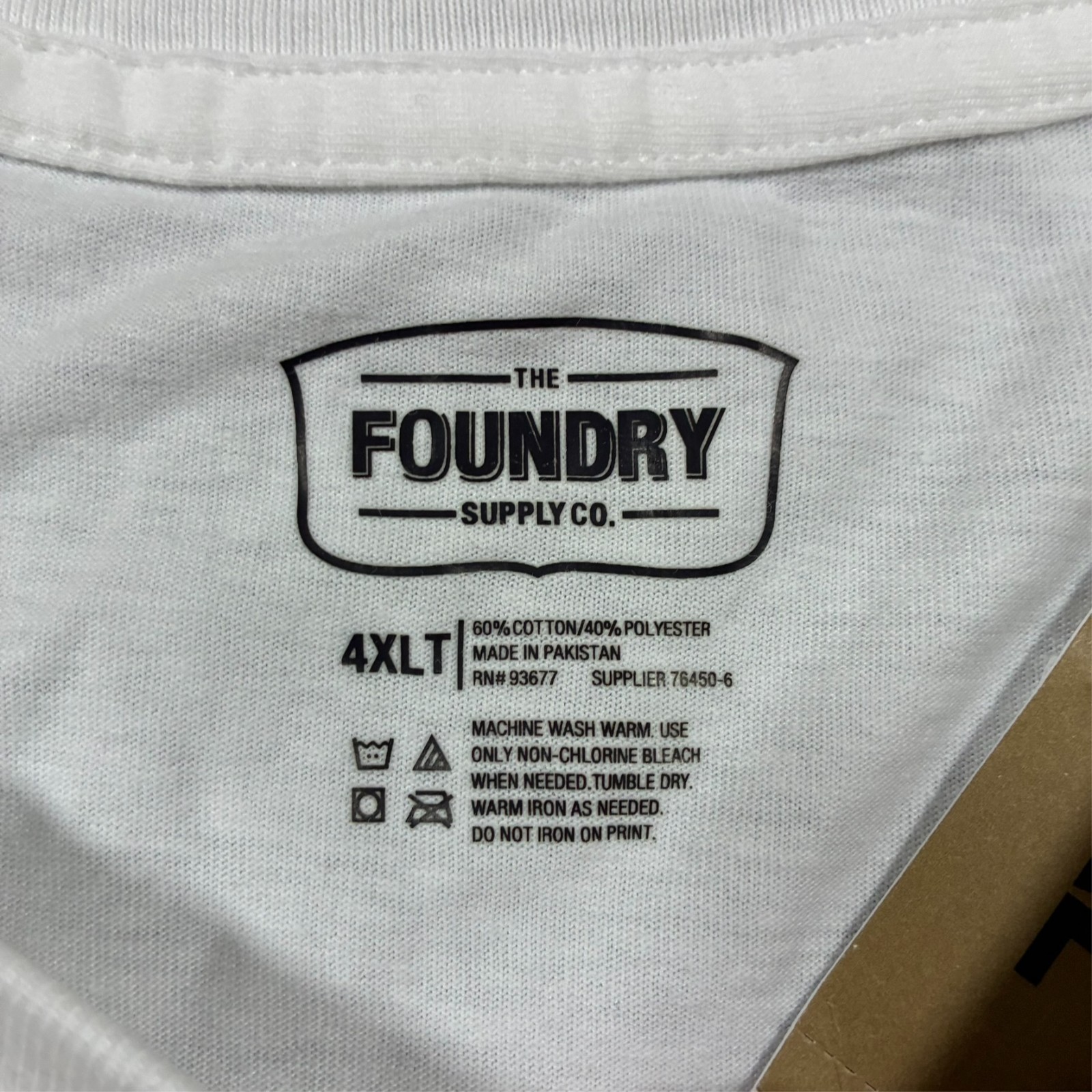 The Foundry Supply Co. Mens T-Shirt Size 4XLT White Casual Quick Dri Easy Care gallery