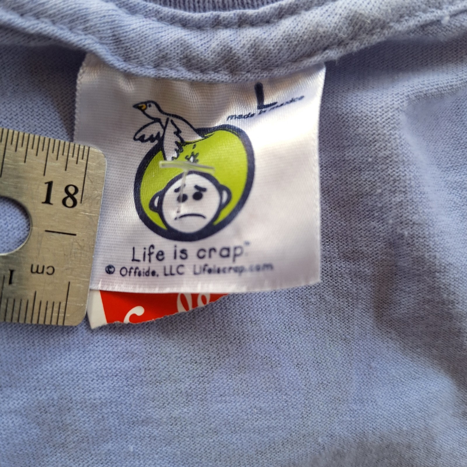L Life Is Crap In The Grocery 100 Cotton T Shirt In Periwinkle gallery