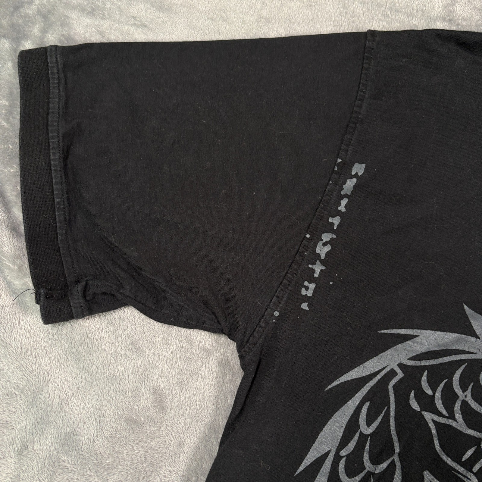 Bare Fox Dragon T-Shirt Mens XL Black Y2K Streetwear Asian Art BF Graphic Print gallery