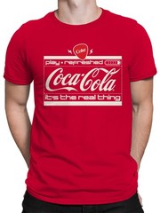 Officially Licensed Coca Cola Coke: Play Refreshed Design Men’s T-shirt
