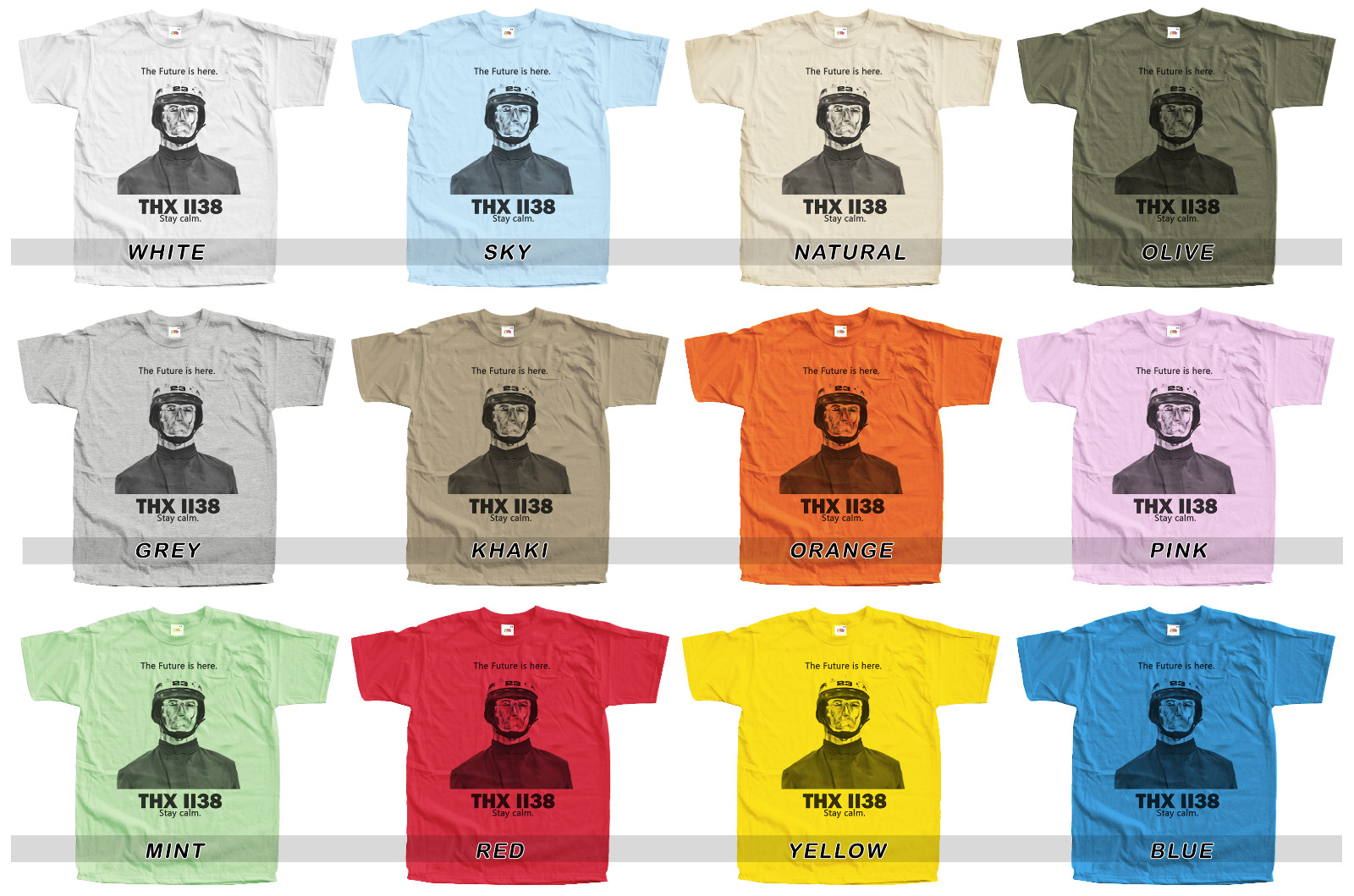 Black Print THX 1138 vol.2 T-SHIRT Tee Vintage Poster 12 Colors S-5XL gallery