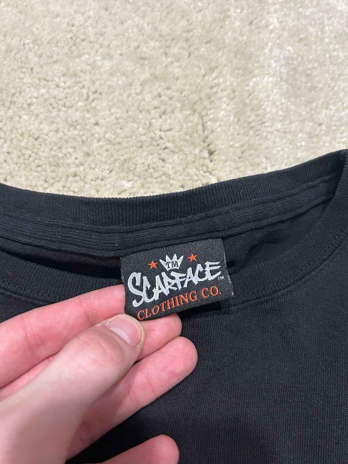 Vintage Scarface Clothing Co Tee Shirt Mens 4XL Black Graphic Print Beaded gallery