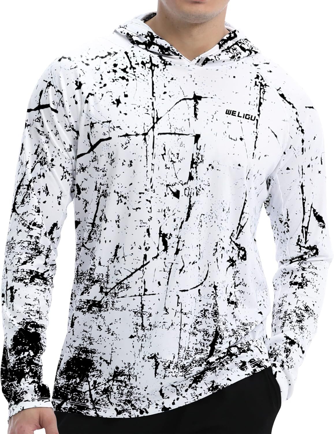 Men's UPF 50+ Sun Hoodie Long Sleeve Fishing Shirt Lightweight Quick Dry gallery