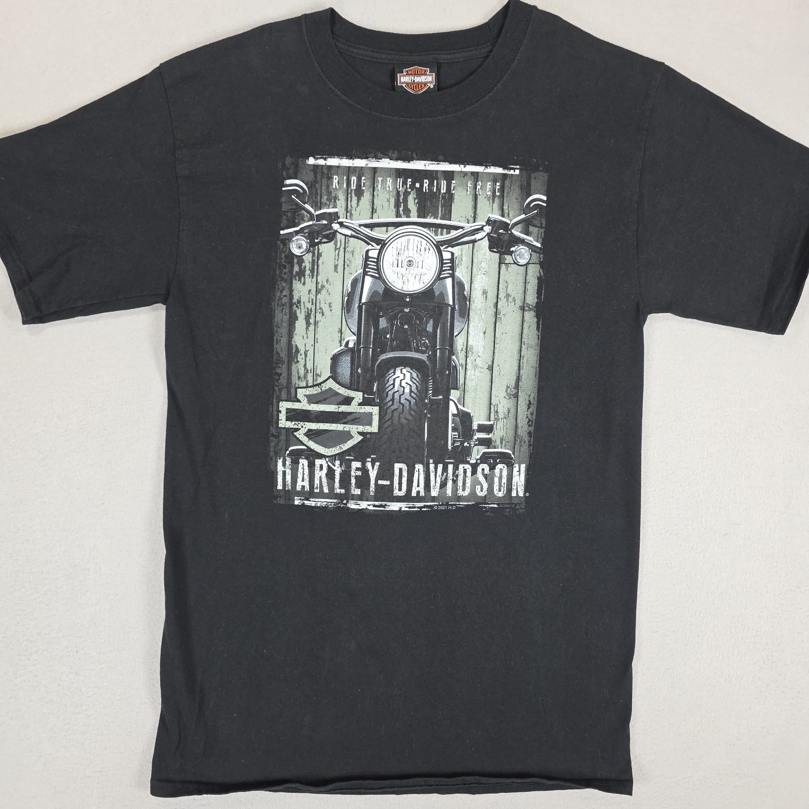 Harley Davidson Graphic T-Shirt Mens Medium Tall Black Antique Motorcycle Mexico gallery
