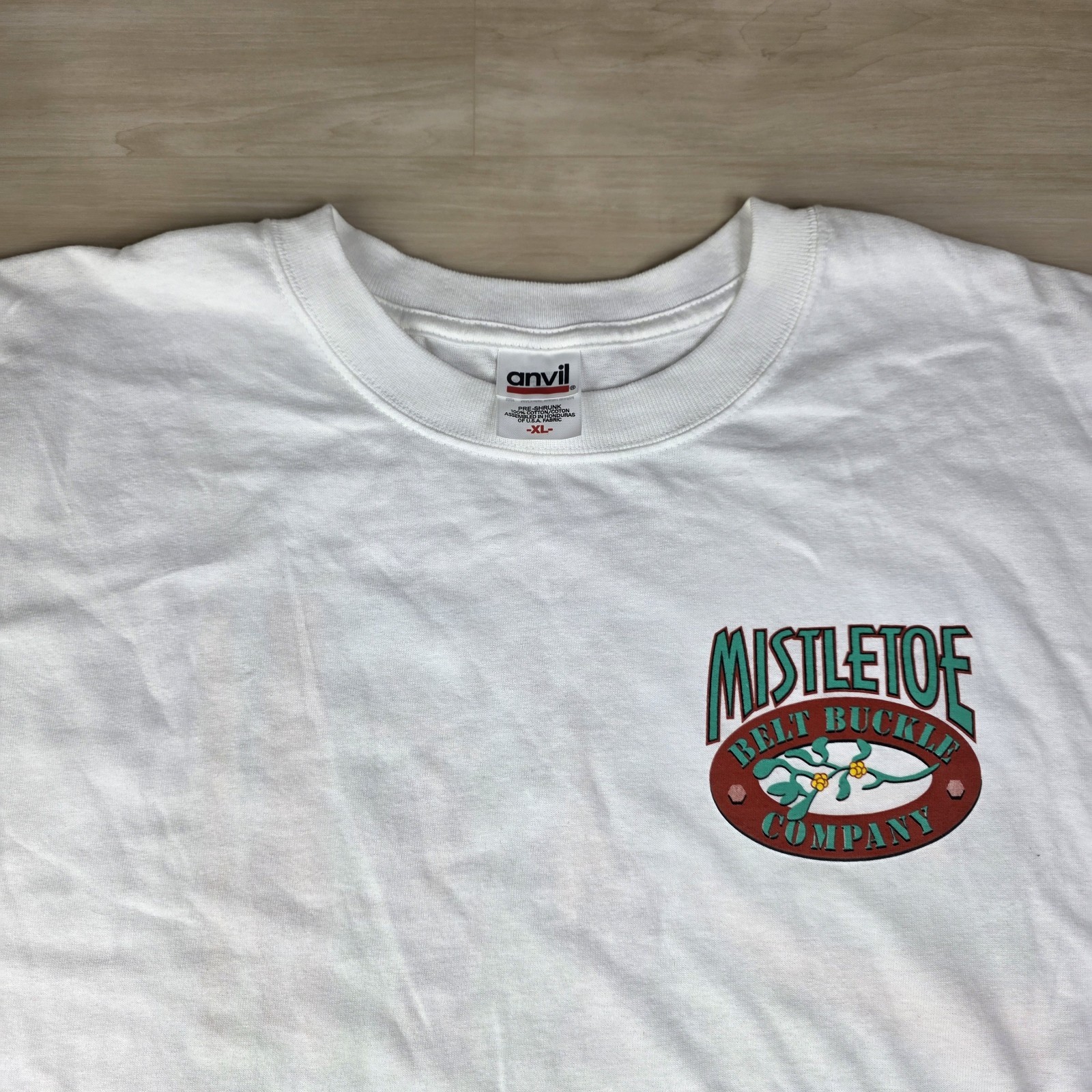 2005 Mistletoe Belt Buckle Company Deer Hunting Parody Funny Shirt Size XL gallery