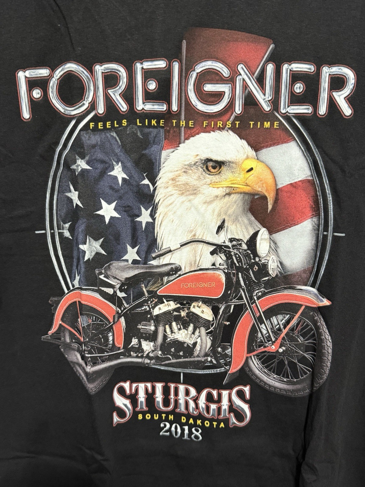 The Thread Shop Shirt Mens 2X Black Foreigner Sturgis South Dakota New gallery