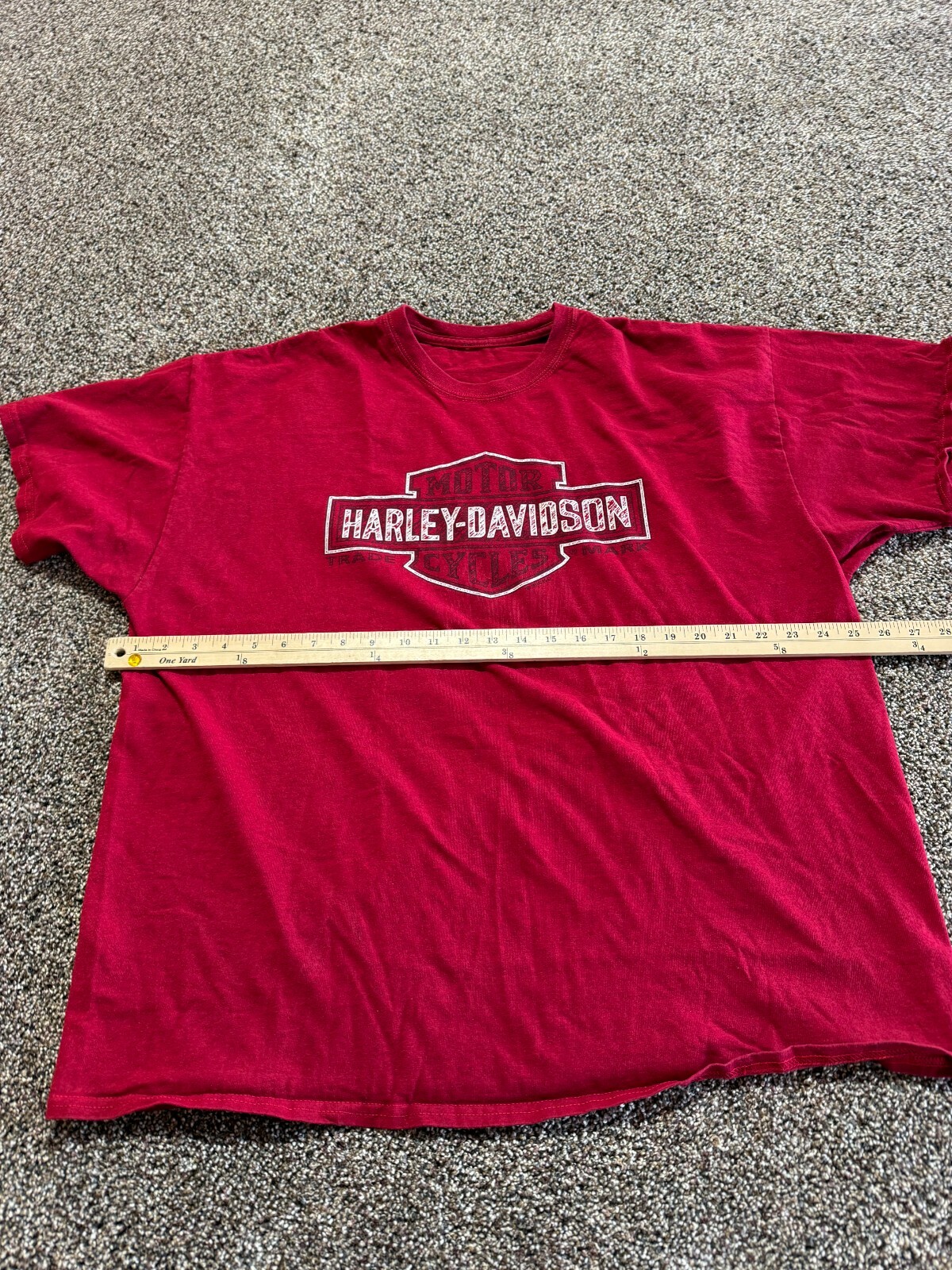 Harley Davidson Mens T-Shirt Size XL NO TAG Red Wyoming Double Sided gallery