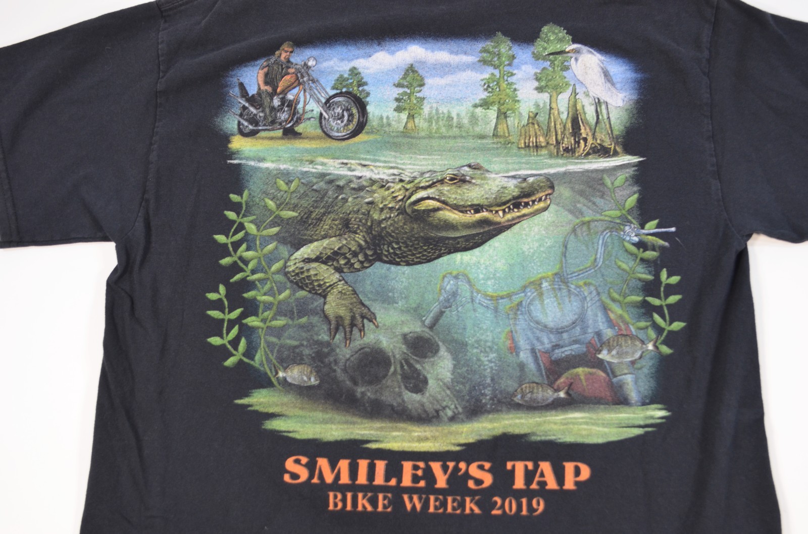 Smiley's Tap Bar Omond Beach Daytona Florida Motorcycle Bike Week Shirt gallery