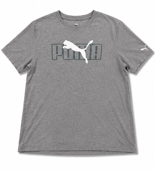 PUMA Mens Gray Graphic Logo T Shirt Size L Large Short Sleeve Athletic Tee gallery
