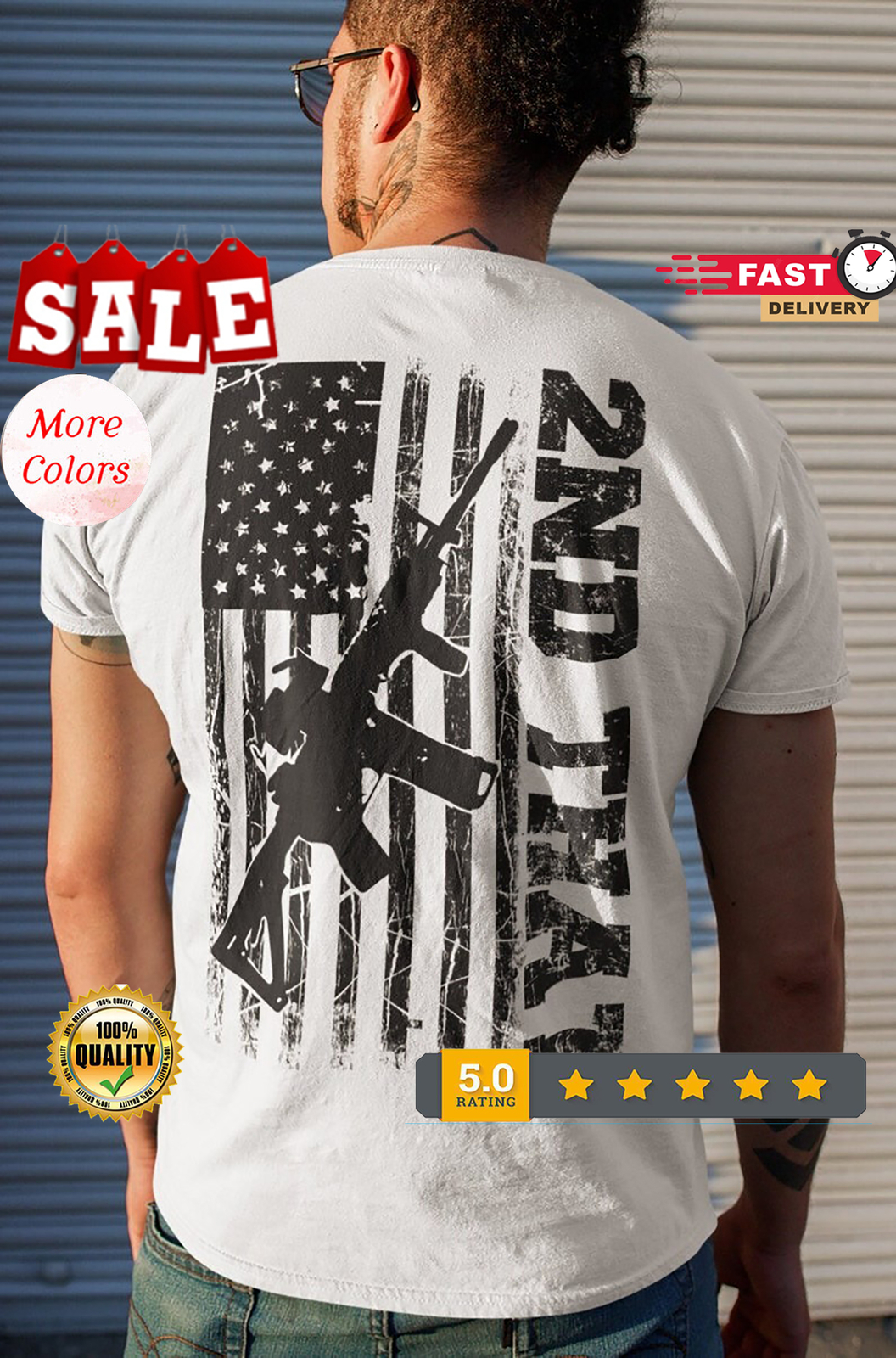 2025/Mens Pro Gun T-shirt 2nd That Second Amendment USA Patriotic T-shirt Gun En gallery