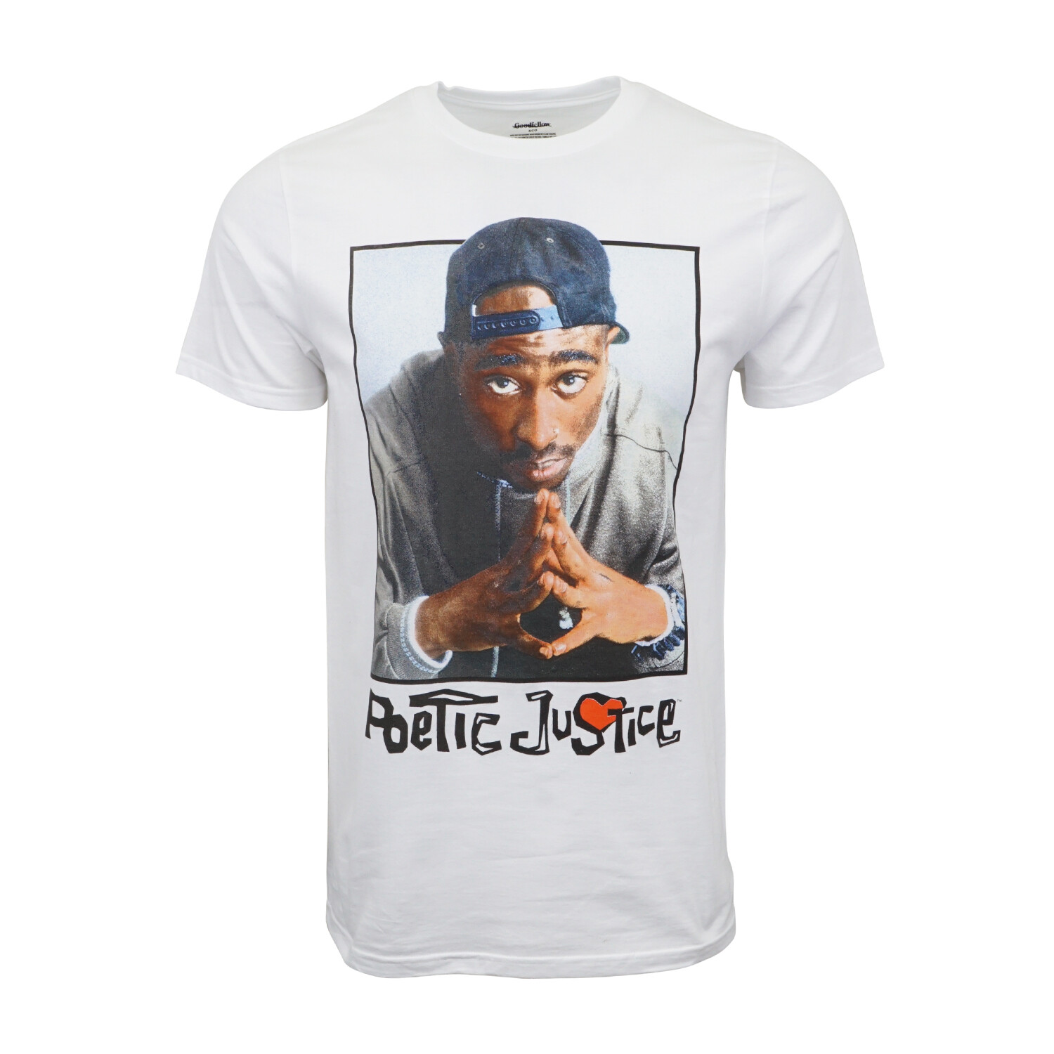 POETIC JUSTICE TUPAC WHITE GRAPHIC PHOTO TEE OFFICIAL ITEM gallery