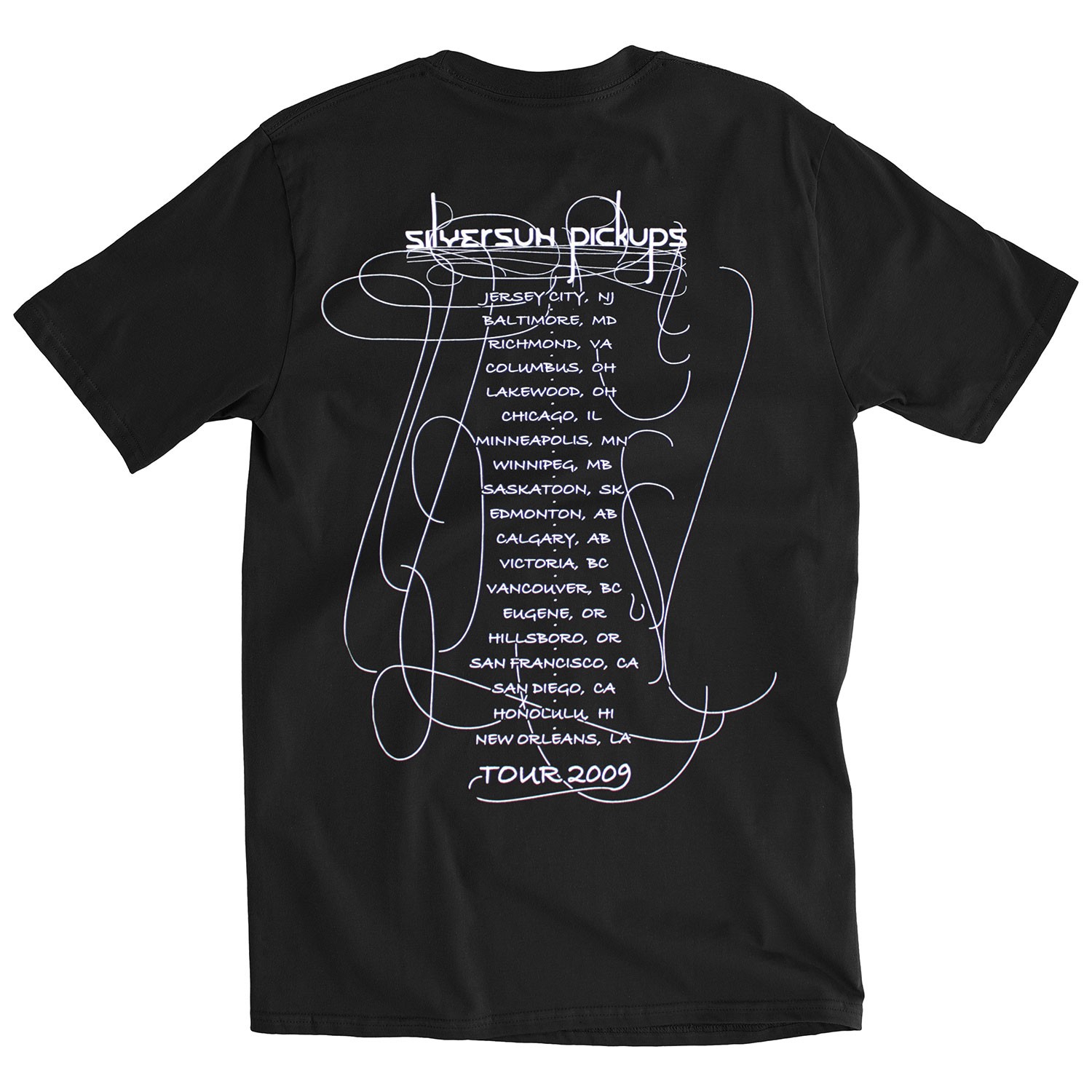 Men's Silversun Pickups Lines 2009 Tour Slim Fit T-shirt Small Black gallery
