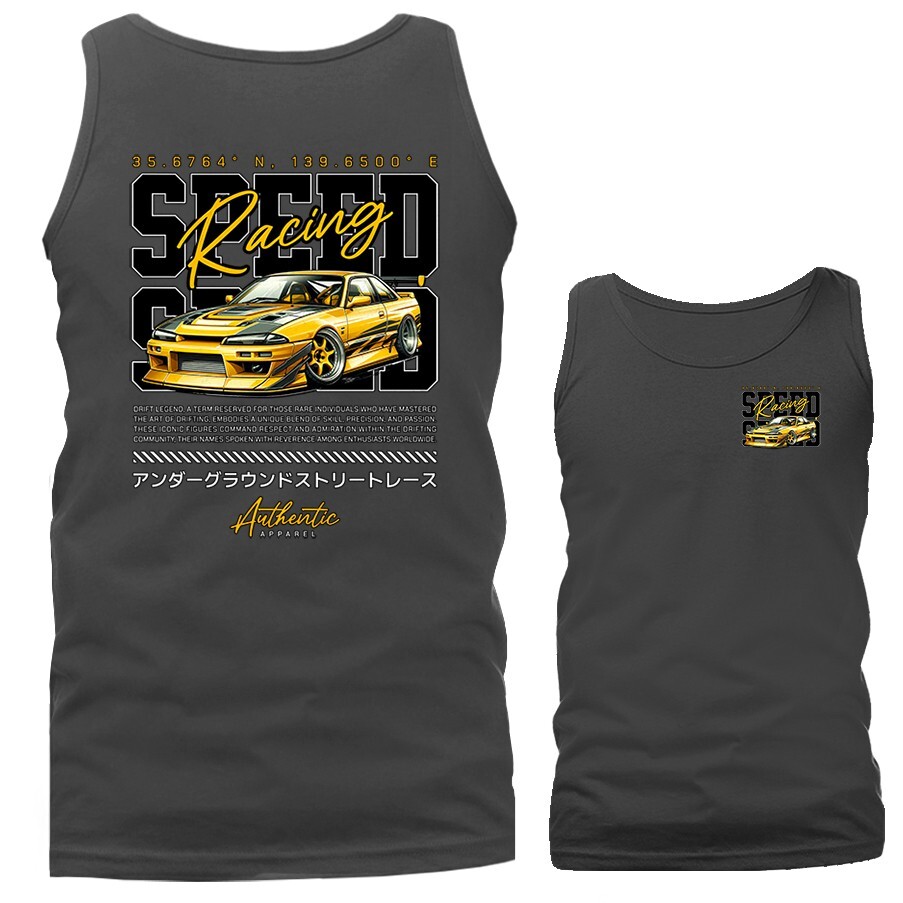 Speed Racing Drift Imported Tuned Custom JDM Sports Car Tank Top gallery