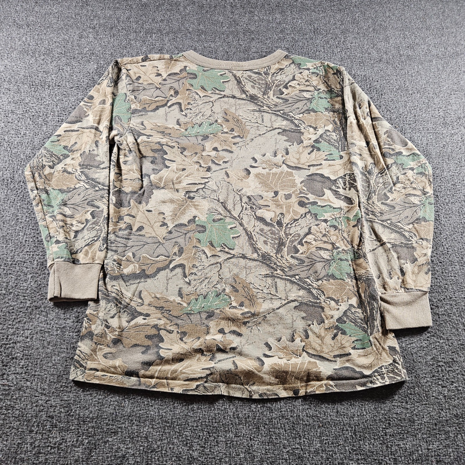Vintage Spartan Realtree Long Sleeve Camo Pocket Shirt 80s Made In USA Size S gallery