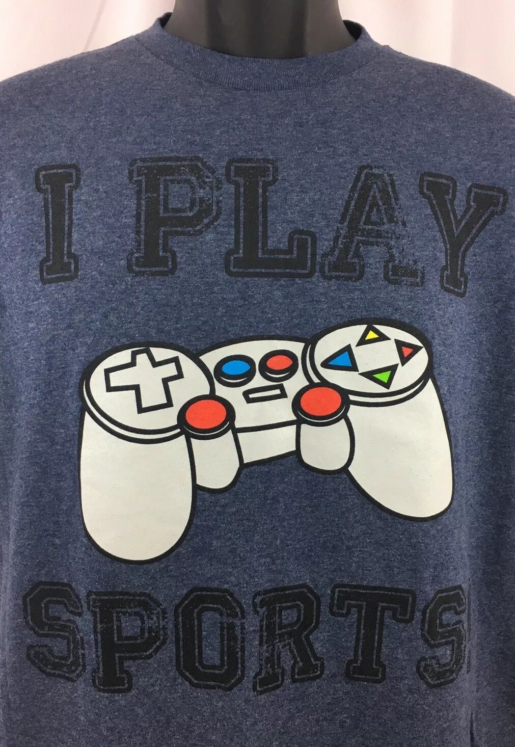 I Play Sports Control Pad Mens Graphic Tshirt Large Gamer