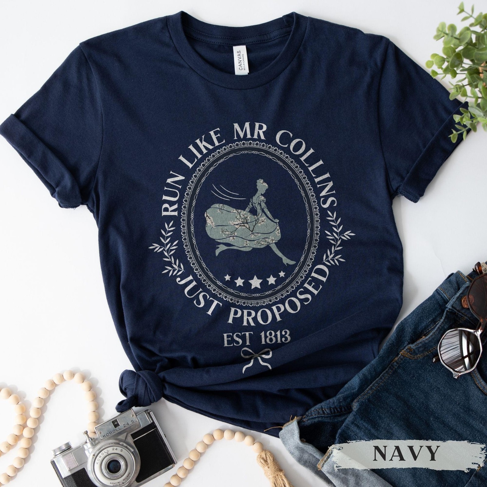 Pride and Prejudice Shirt Run Like Mr Collins Just Proposed Tee Elizabeth Bennet gallery