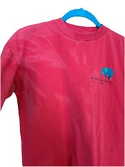 Oneway Kenya Red T-Shirt S/M David Sheldrick Wildlife Elephant Some Fading