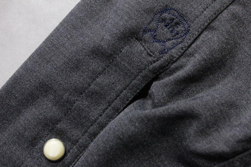 ALESSANDRO GHERARDI Western Shirt M Gray Wool-Poly Blend 54% Polyester, 44% Wool gallery