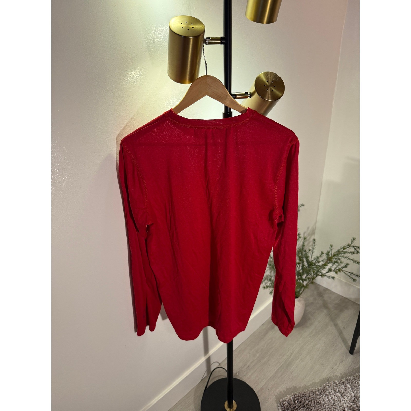 The North Face Mens FlashDry Long Sleeve Performance Shirt Red Medium NF0A3V6L gallery