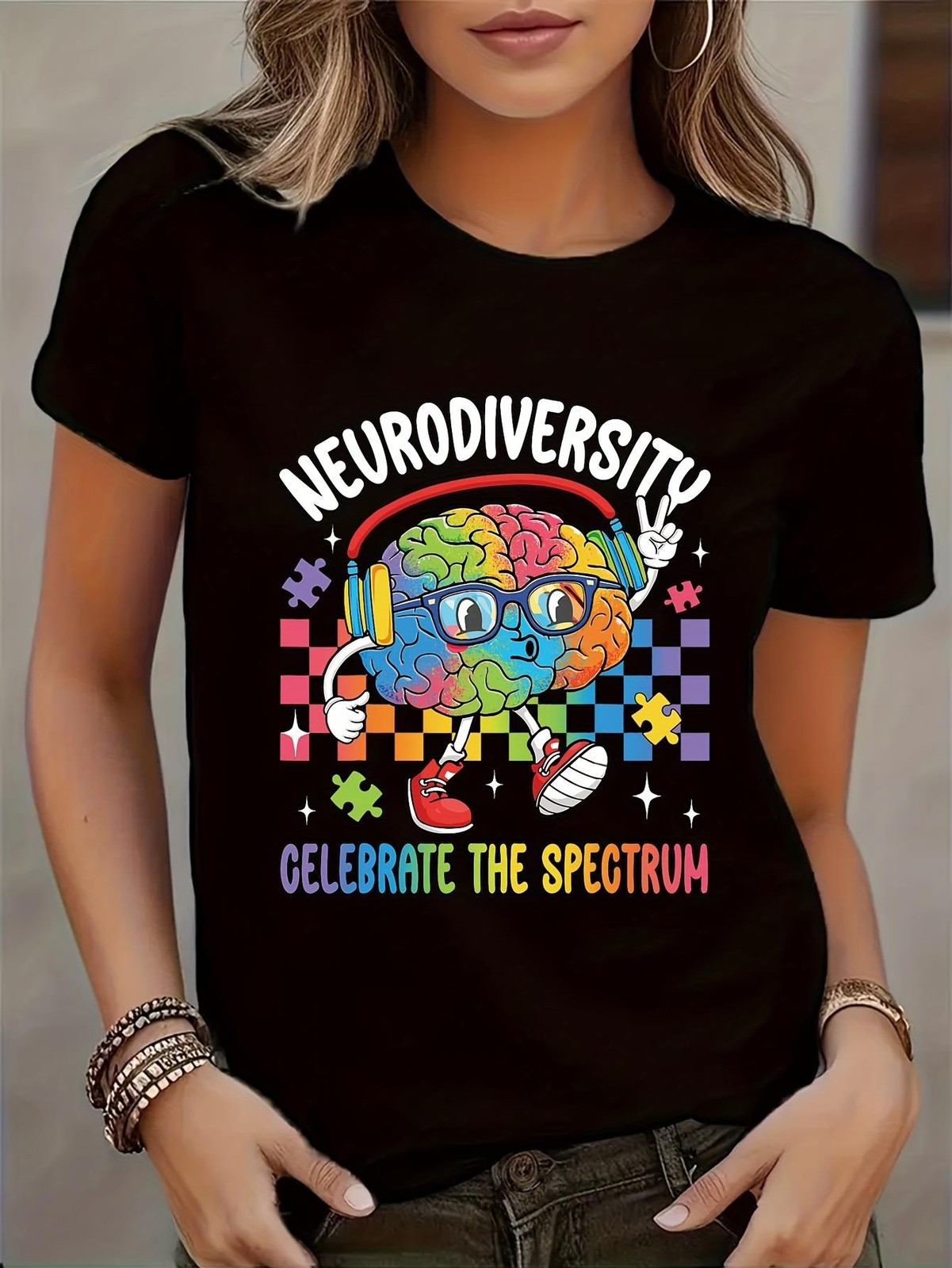 Women'S Neurodiversity Awareness Tee - Embrace The Spectrum Graphic Design, Ca gallery