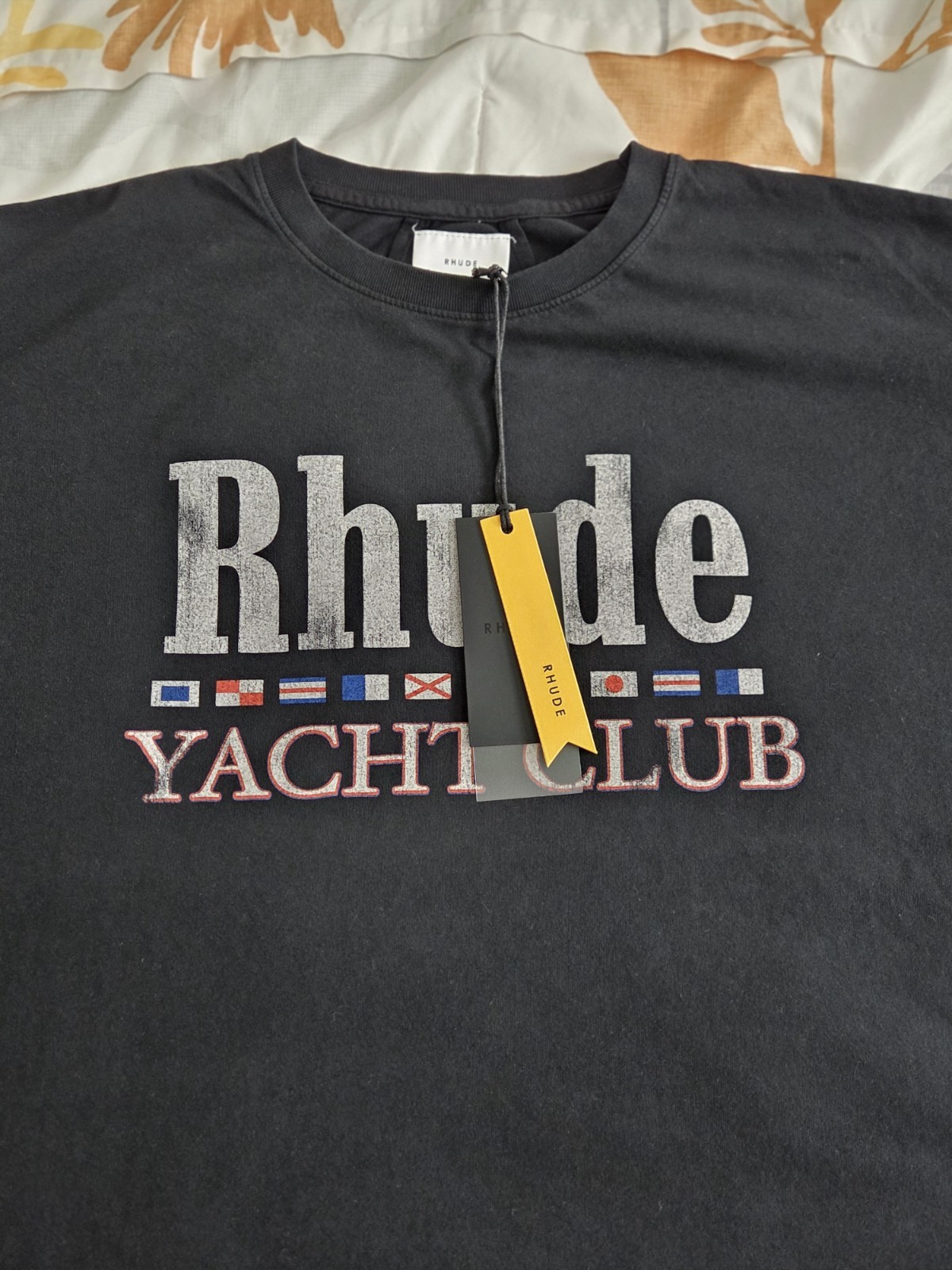 Rhude Flag Tee Vintage Black Sz Large gallery
