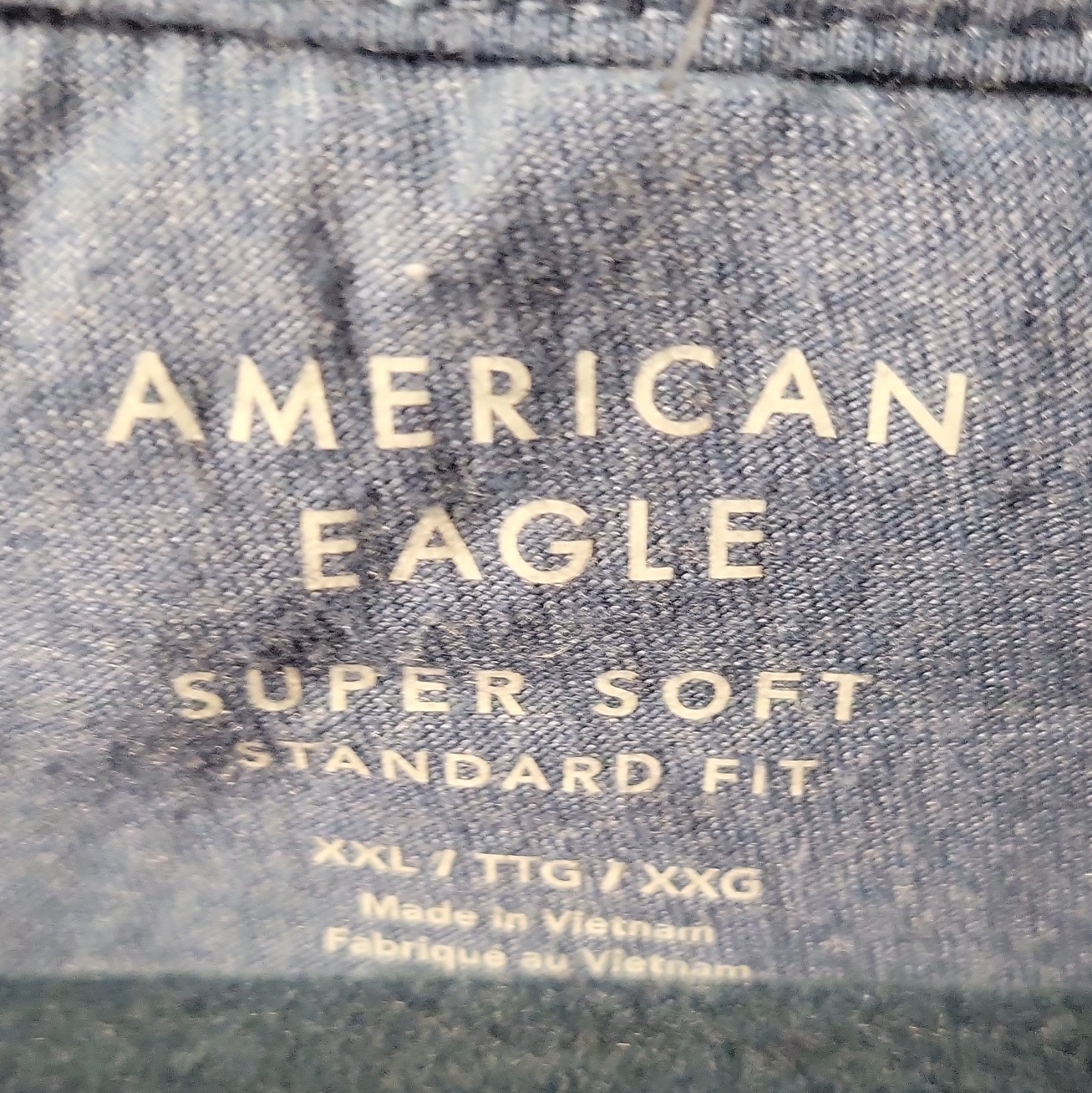 American Eagle Super Soft Men's XXL Blue Standard Fit Logo Crew Neck Tee gallery