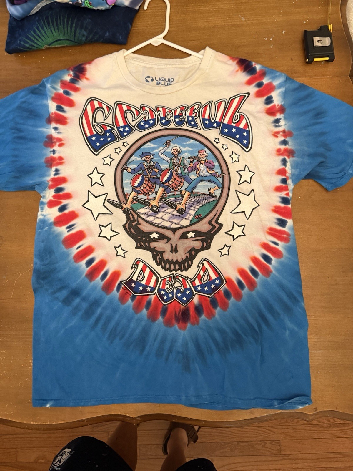 Vintage 1993 Grateful Dead Revolutionary Dead Mike Dubois Liquid Blue XL gallery