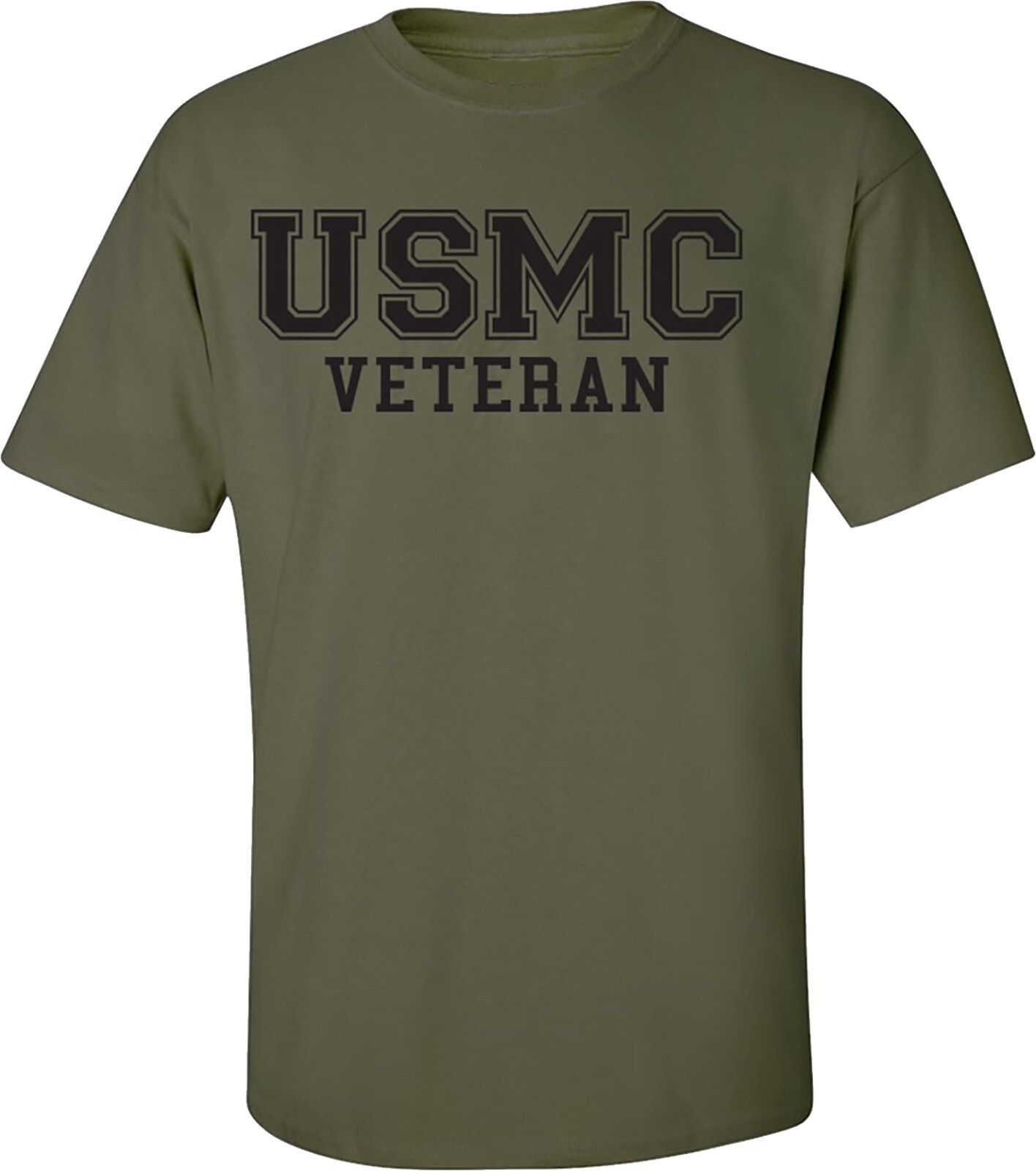 "USMC Veteran" Athletic logo Military Green Short Sleeve Tee Adult Small to 5XL gallery