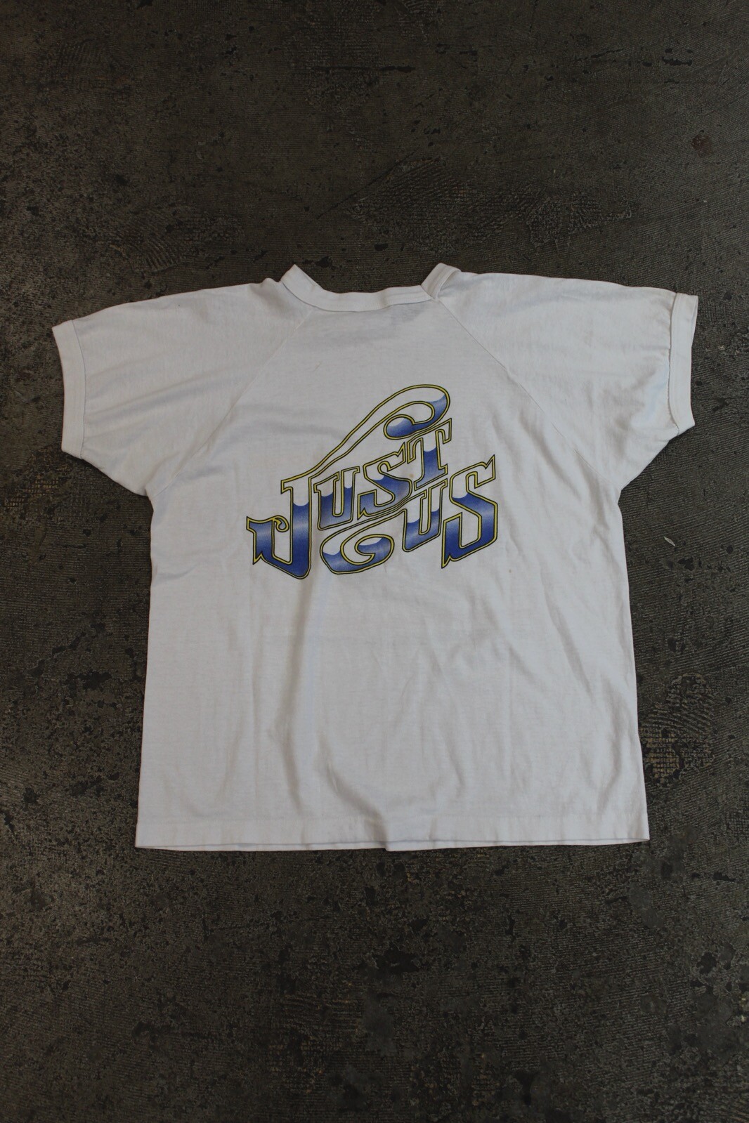 Vintage 1989 ALABAMA Just Us Country Band T Shirt White LARGE TeeJays Ringer gallery