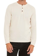 Mens Cotton Grandad Neck 3 Button Long Sleeve Sweater Black Blue White Grey Top