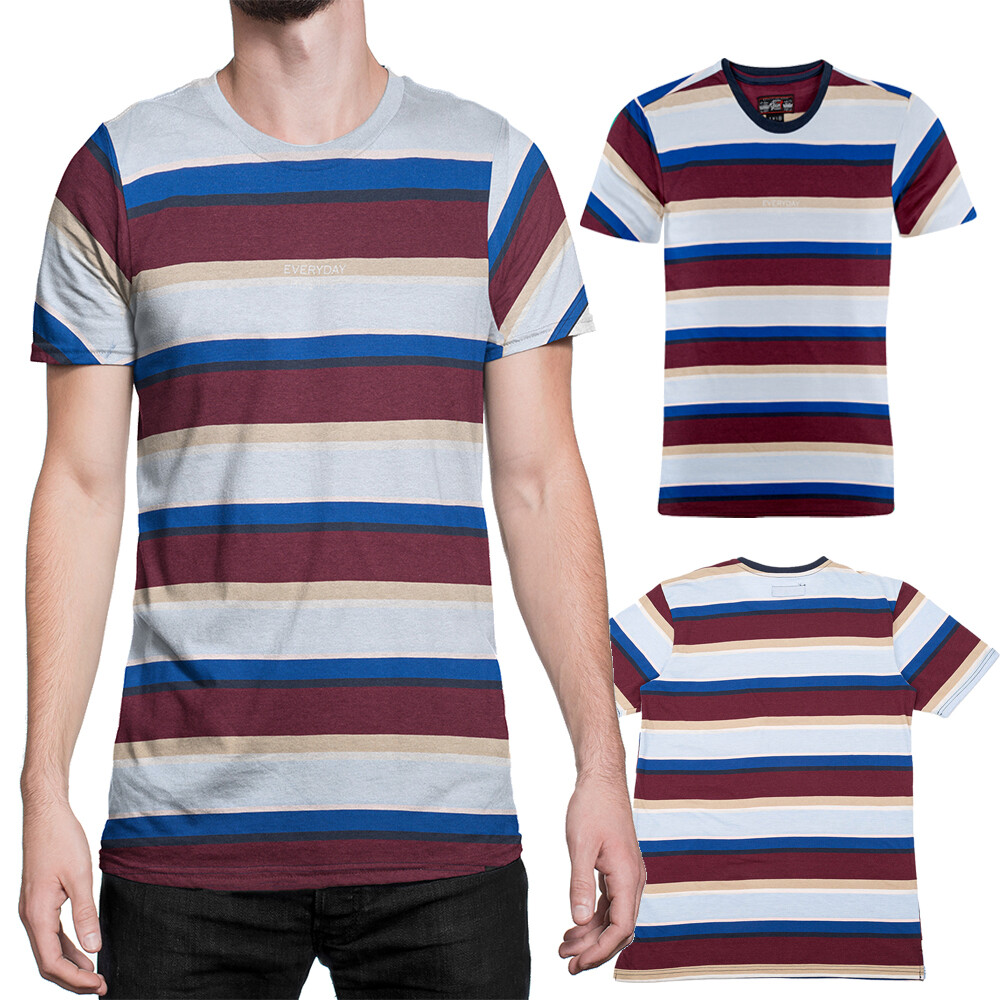 Beautiful Giant Men's Fashion Tie Dye T-Shirt Crew Neck Sport Wear Burgundy Blue gallery