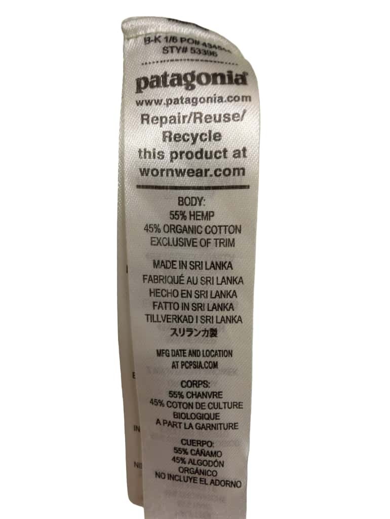 Patagonia Live Simply Men's Hemp Cotton Tee Size L Sage Green Relaxed Fit Chest gallery