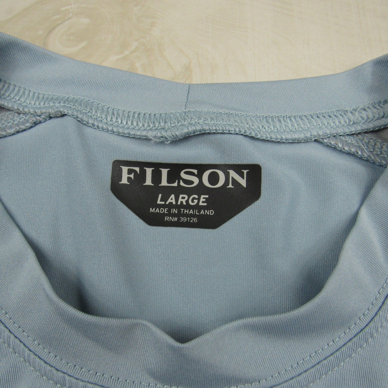 Filson Shirt Mens Large Blue Gray Barrier Fishing Lightweight Performance gallery