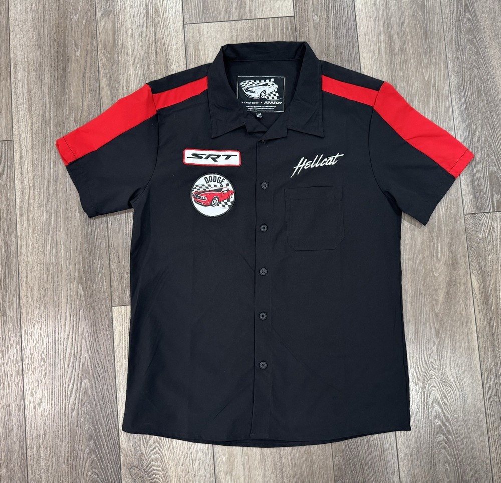 Dodge SRT Mechanic Racing Shirt Button Down Work Crew Pit Men’s Size Medium
