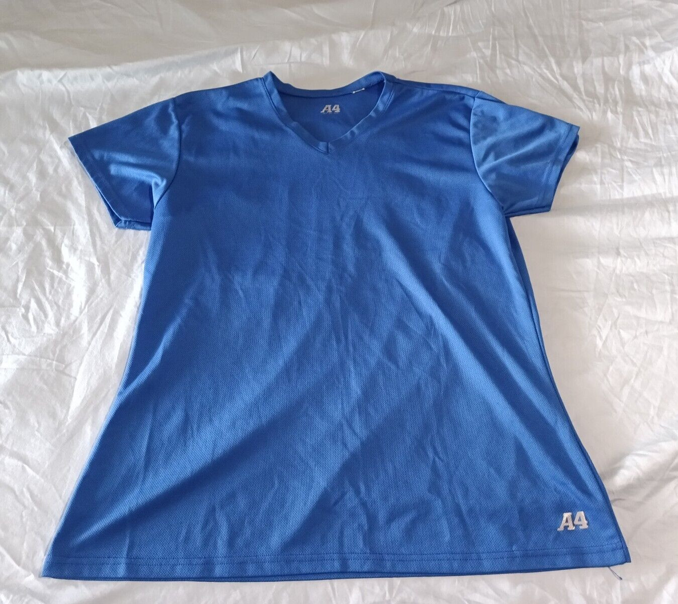 A4 Mens Short Sleeve Bird's Eye Mesh Liga Soccer Polyester Jersey T-Shirt XL gallery
