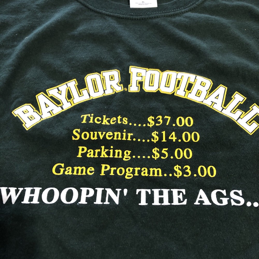 Baylor Bears Whoopin The Ags Priceless Aggies 2004 T Shirt Mens Size XL Green