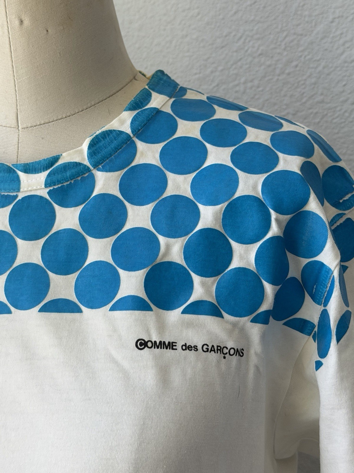 COMME des GARCONS Unisex Cotton Logo Polka Dot Crew Tee Short Sleeve S/M gallery