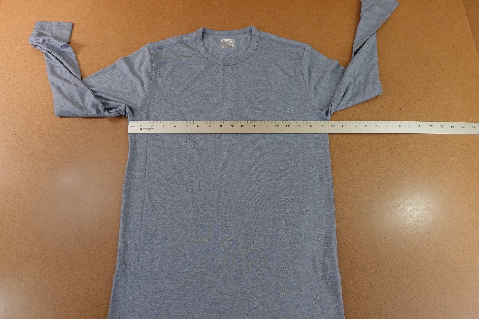 32 Degrees Heat Mens Size Small Blue Heather Long Sleeve Crew Neck Tee New gallery