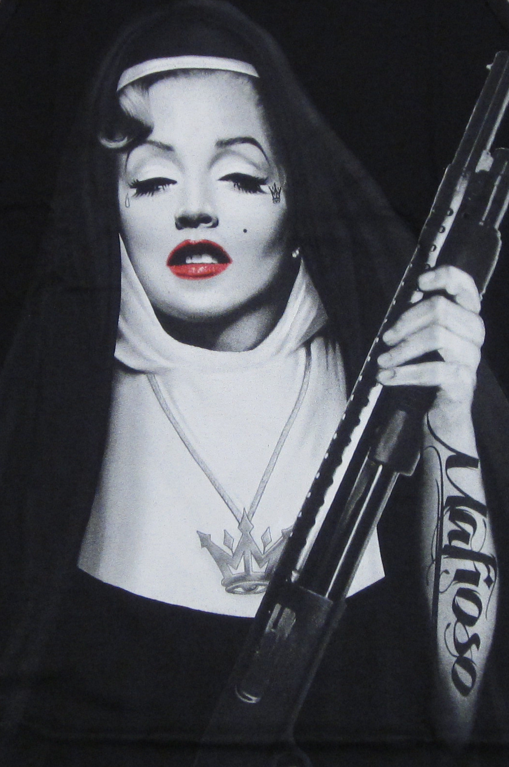 MAFIOSO SISTER MONROE Tank Top T-shirt Marilyn Tattoo Men's SMALL Vest Tee New gallery
