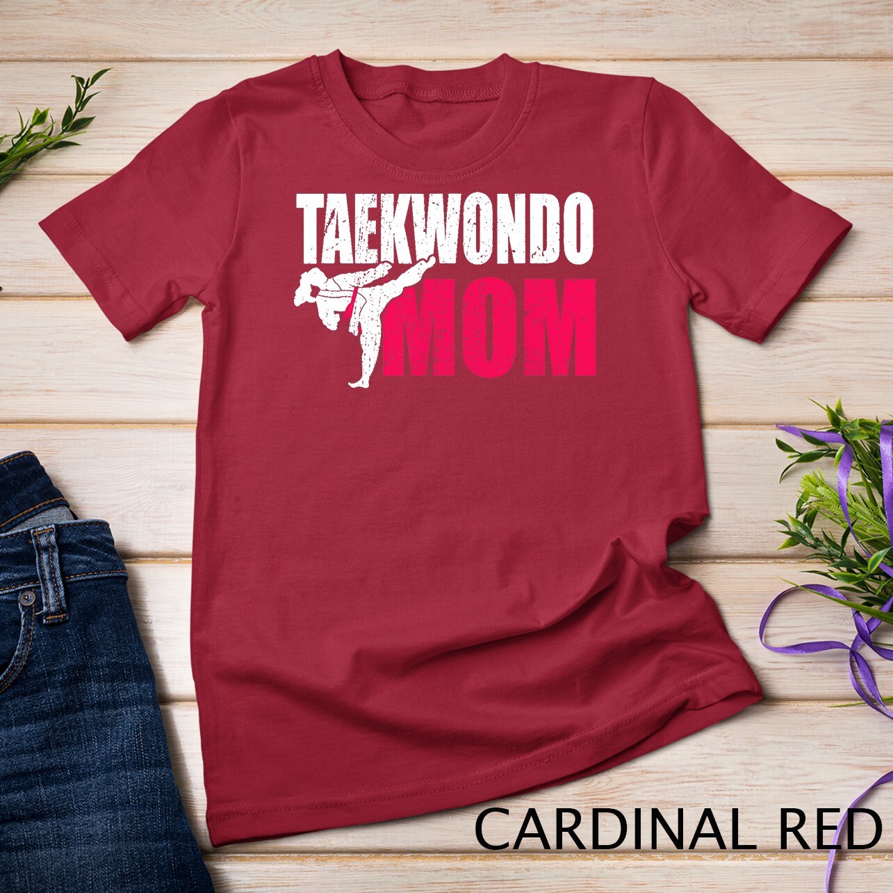 Taekwondo Mom Gift Idea Women Tae Cool Taekwondo Uniform T-Shirt Unisex T-shirt gallery