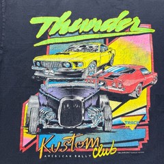 Vintage 1984 John Galt Thunder Kustom Club American Rally Racing Shirt Size XL